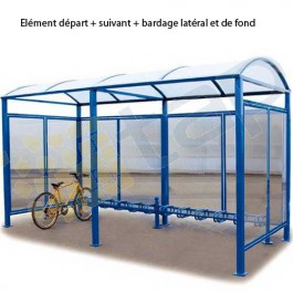 Estructura cubierta para bicicletas sin recubrimiento exterior