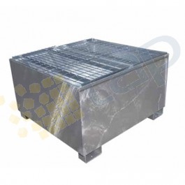 Cubeta colectora galvanizada para 1 GRG/IBC con enrejado Wireline®