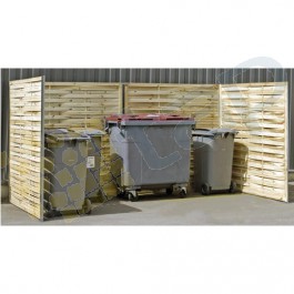 Protección para contenedores doble de madera trenzada