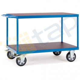 Carro multiusos cargas pesadas con 2 bandejas de aglomerado 1600x800 mm