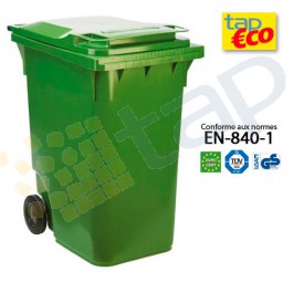 Contenedor para residuos 2 ruedas 360 L verde