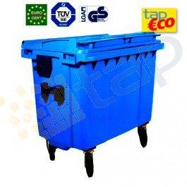 Contenedor para residuos 4 ruedas 660 L azul