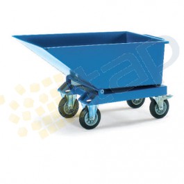 Mini volquete basculante de acero 450 L