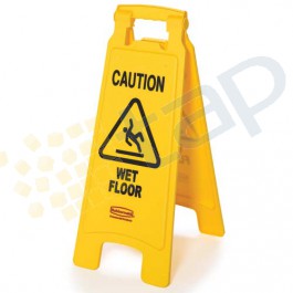 Señalización de peligro 2 caras ''Caution Wet Floor"
