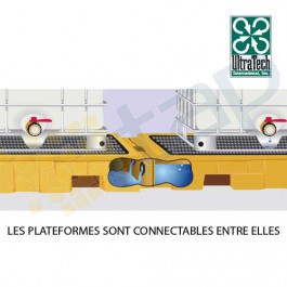 Conector para plataforma y cubeta ferroviaria
