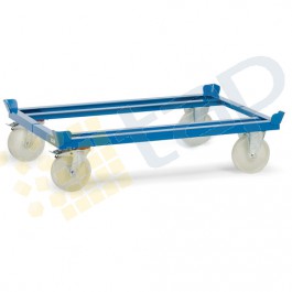 Soporte con ruedas para paletas, ruedas de poliamida 1210x810 mm