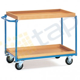 Mesa de servicio flexible 2 plataformas y cajitas 850x500 mm