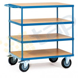 Mesa de servicio flexible 4 plataformas 500 kg 1000x700 mm