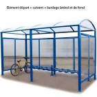 Estructura cubierta para bicicletas sin recubrimiento exterior
