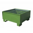 Cubeta colectora pintada verde para 1 bidón con enrejado Wireline®