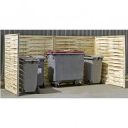 Protección para contenedores doble de madera trenzada