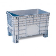 Caja de plástico con laterales y fondo lisos 285 litros